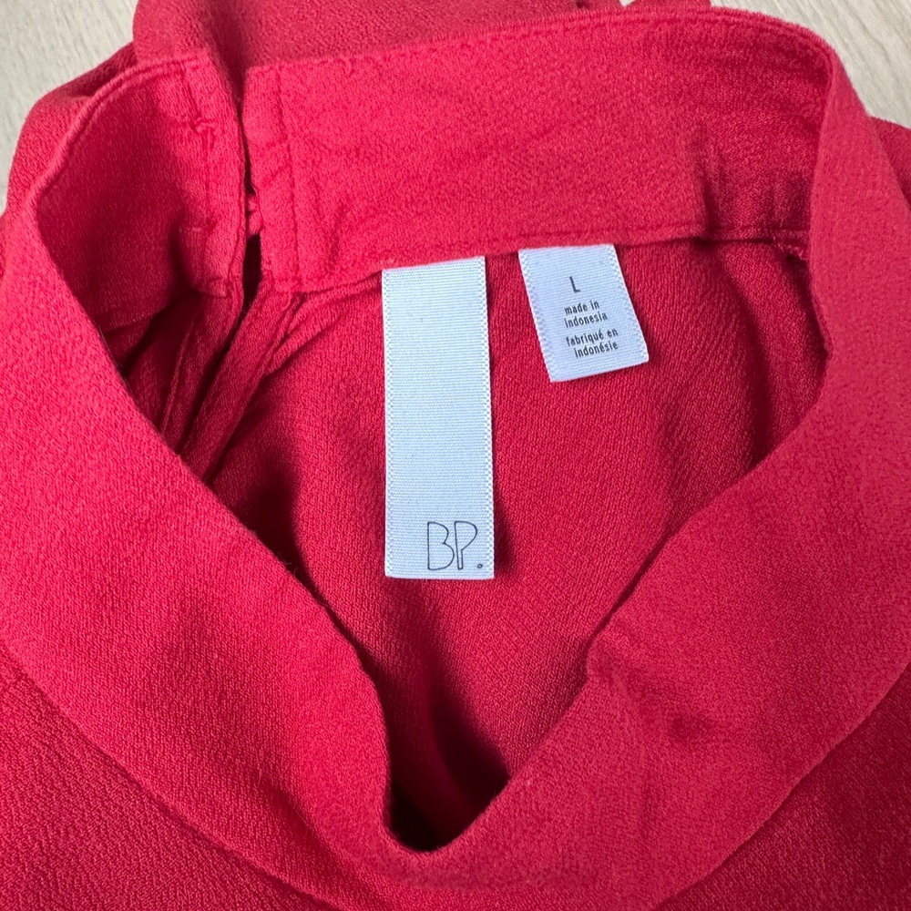 BP. Ruffle Cold Shoulder Top in Red - Picture 8 of 10
